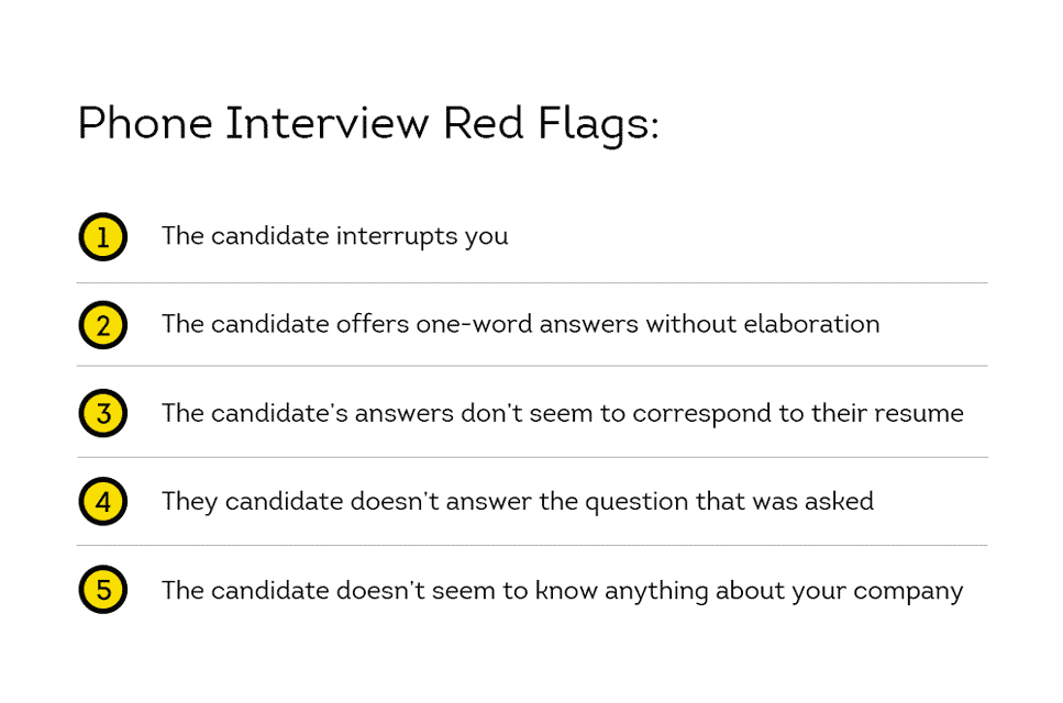 red flags to watch out for during a phone interview
