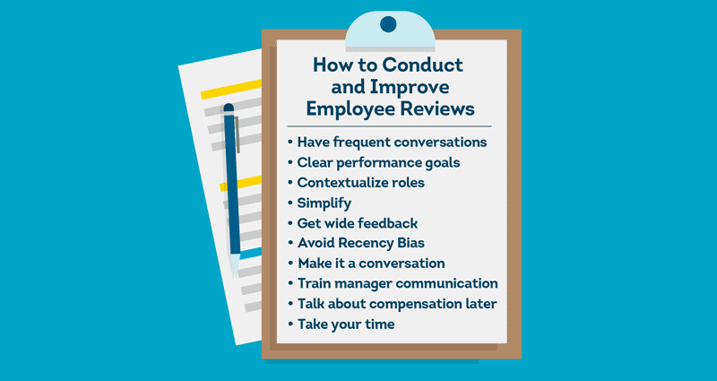 How to conduct and improve employee reviews