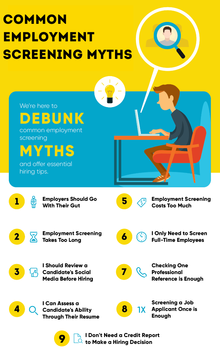 Top 9 employment screening myths