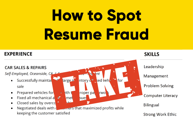 How to Spot Resume Inaccuracies or Fraud