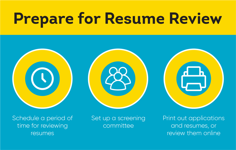 three steps to prepare for resume review