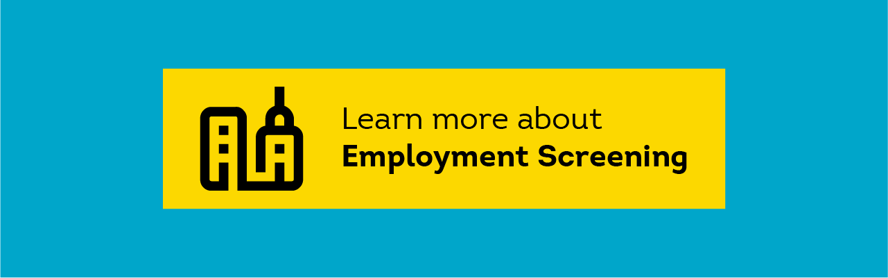 learn more about employment screening graphic