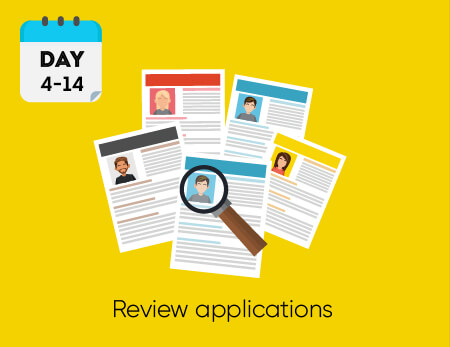 Day 4-14 - Receive applications