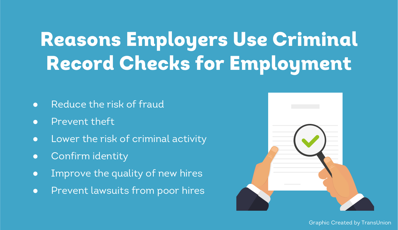  Reasons employers use criminal record checks for employment