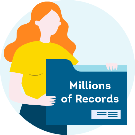 Person holding up milions records